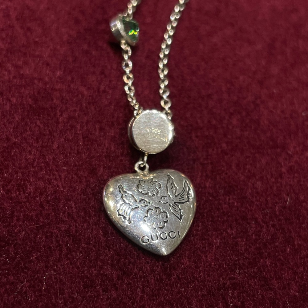 Gucci Sterling Silver Blind For Love Necklace